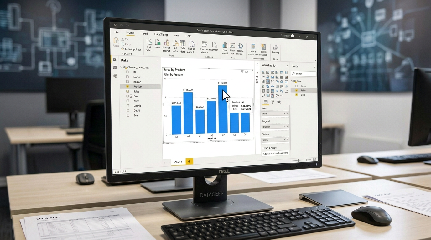 Tutorial paso a paso creando primer gráfico Power BI